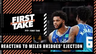 First Take reacts to Miles Bridges throwing his mouthpiece after getting ejected
