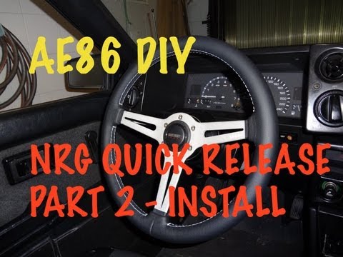 How to Install NRG Quick Release 2.5 Gen + Aftermarket Steering Wheel on the Corolla AE86