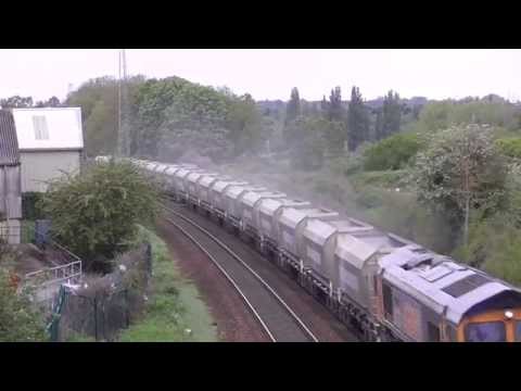 GBRF 66708 Pengum to Theale loaded stone train