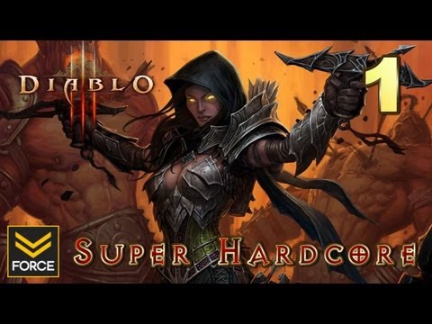 Diablo 3 Beta - SUPER HARDCORE Demon Hunter (Gameplay) Part 1