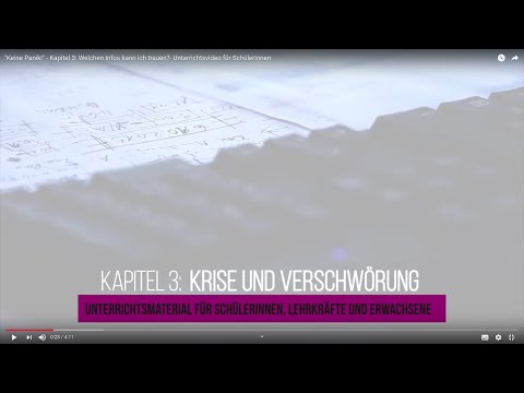 "Keine Panik!" - Kapitel 3: Krise und Verschwörung: Unterrichtsvideo für SchülerInnen