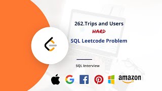 YouTube video 'Trips and Users | 262 | Leetcode SQL | Amazon | Uber | Adobe | SQL Interview'