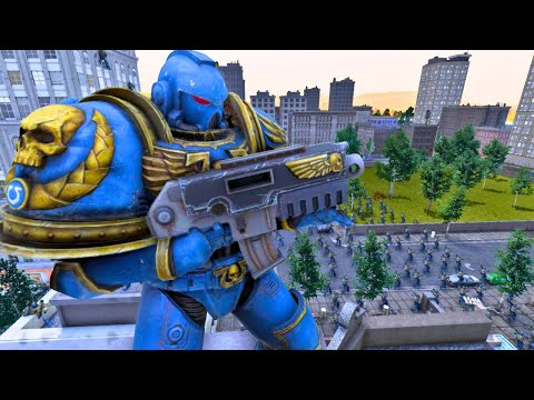 Can Space Marines Escape 3,000,000 Zombies City Base Attack !! - Ultimate Battle Simulator 2