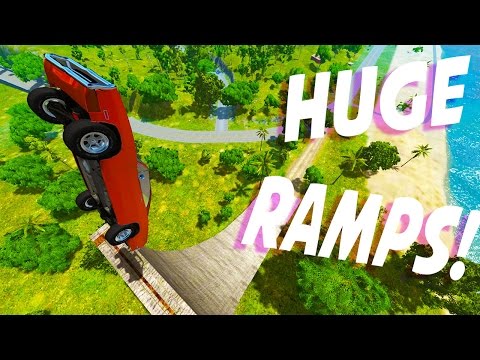 GIANT JUMPS EVERYWHERE! - BeamNG Drive Cadort Island Map