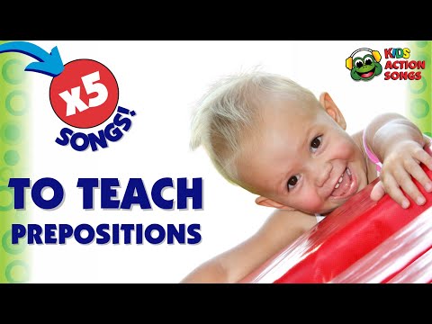 Kids action songs to teach Prepositions. Perfect songs for preschool movement and learning!