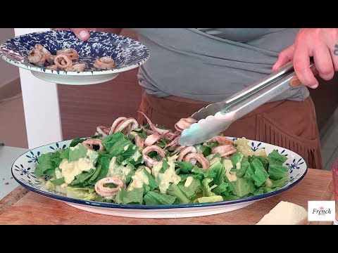 Seafood Caesar Salad with Homemade Dressing