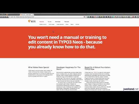 TYPO3 Neos Anleitung, Teil 3: Seiten erstellen und bearbeiten