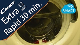 Candy SMART TOUCH washing machine - Rapid 30 minute wash at 30°