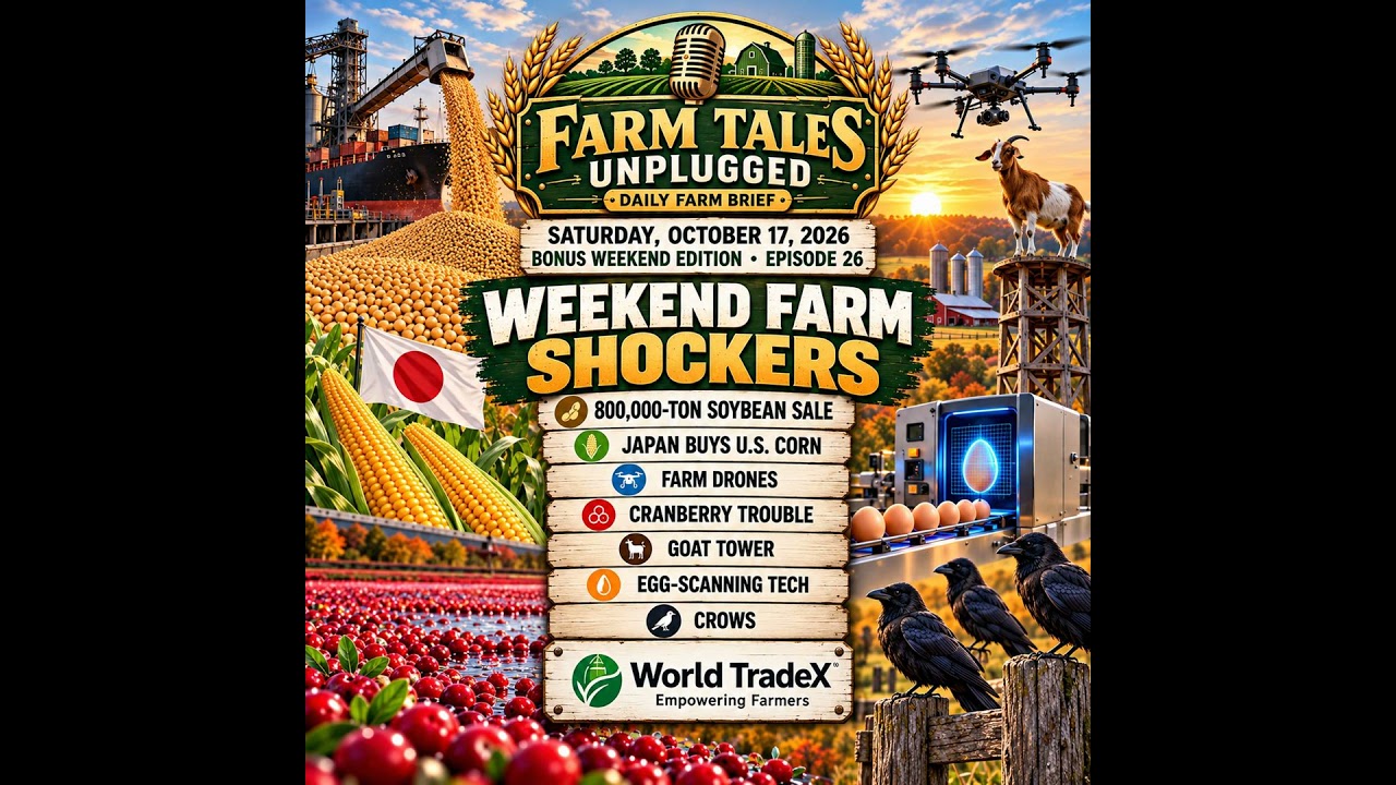Weekend Farm Shockers: 800K Tons of Soybeans, Japan’s Corn Buy & Farm Tech | Daily Farm Brief