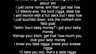 Lil Wayne ft Drake,Jadakiss I&#39;m Good Lyrics on Screen