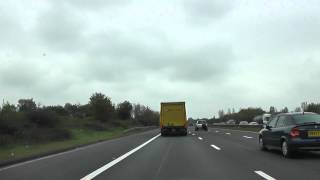 preview picture of video 'Driving On The M5 Motorway From J8 (Strensham) To J11 (Cheltenham), England 4th May 2012'