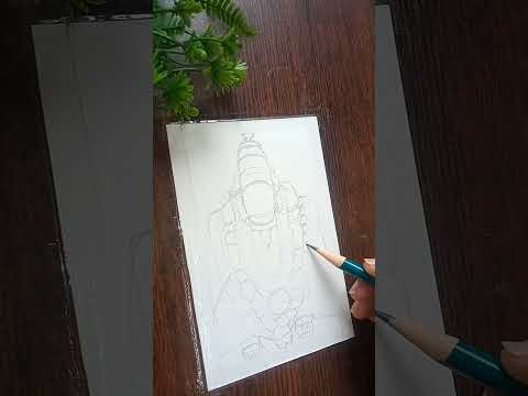 SKETCH OF AAI TULJA BHAVANI🙌✨||#shorts#youtubeshorts#navratri#vaishu_artscreation #art