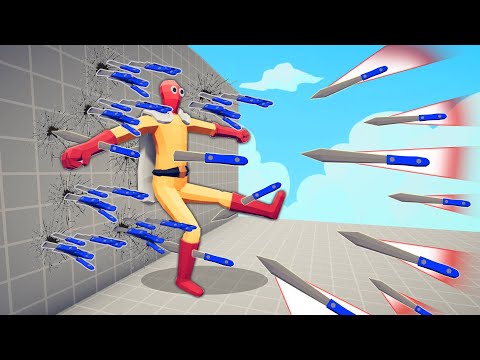 KNIFE THROWING PINNING EVERY UNIT TO THE WALL | TABS - Totally Accurate Battle Simulator