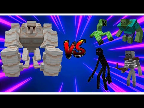 MUTANT IRON GOLEM VS MUTANT  CREATURES - Minecraft Mob Battles