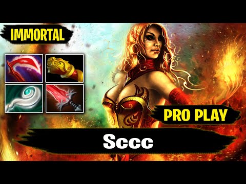 Lina Mid Pro Gameplay by Sccc IMMORTAL Rank Dota 2
