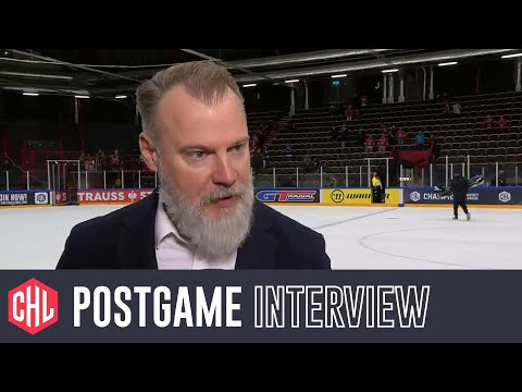 Postgame interview Frölunda Gothenburg - ZSC Lions Zurich
