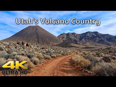 Exploring Utah's Volcano Country - Scenic Drive and Aerial Views 4K