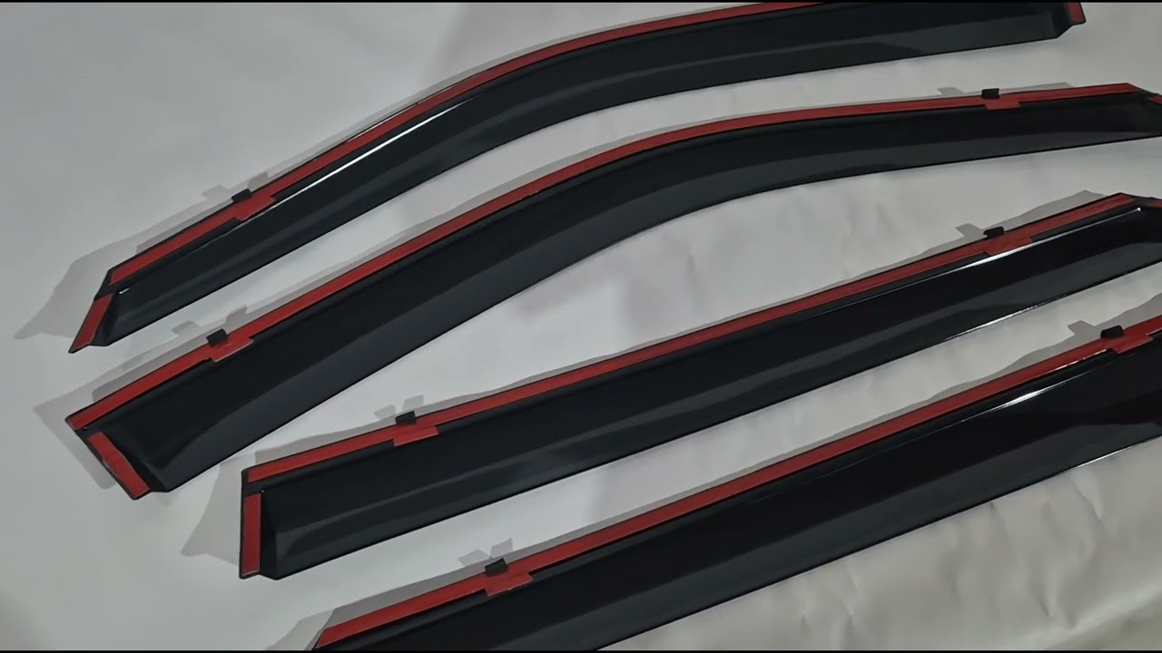 Ветровики с хромированным молдингом Niken Luxury (4 шт) Video 1