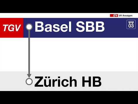 SBB Ansage • TGV • Begrüssung im TGV nach Zürich HB
