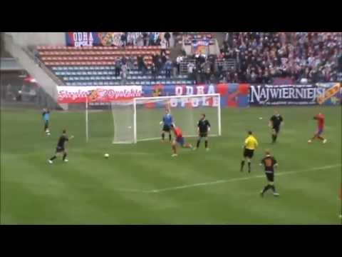 Szanse piłkarzy Odry Opole na zdobycie 2. gola w meczu z Chrobrym