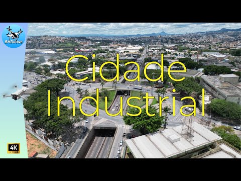 aerial view over the Industrial City in Contagem MG