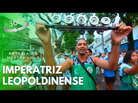 Inside the Bateria, a walk through Imperatriz Leopoldinense street rehearsal, 360°