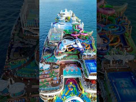 Wow 🤩🔥 ICON of the Seas sailing out of Miami in full glory #cruise #cruiseship #royalcaribbean