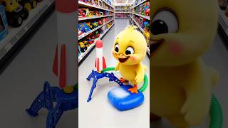 The Duck's Surprise Gift! Boy Stomps Rocket Toy in Living Room, Shooting Straight to Ceiling 🦆