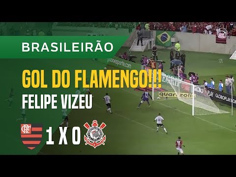 GOL (FELIPE VIZEU) - FLAMENGO X CORINTHIANS - 03/06 - BRASILEIRÃO 2018