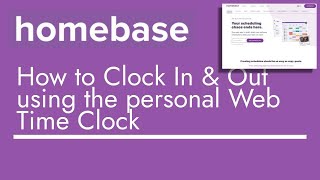 Homebase - How to clock in & Out using the Personal Web Time clock | TopBizGuides