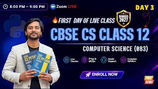 Third Day Live | CS Class 12 Summer Batch (Python + MySQL + Networking) | CBSE 2027 Boards