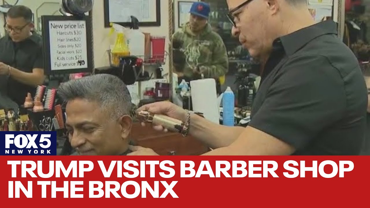 Trump visits barber shop in the Bronx