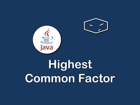 highest common factor in java