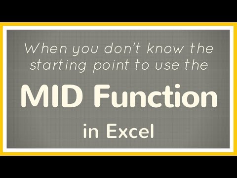 How to extract data in Excel cells using MID function when you don't know starting point - Tutorial Video