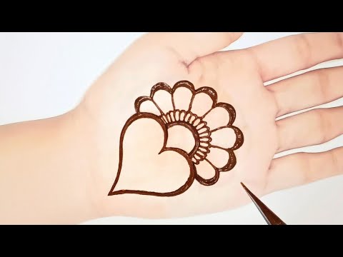 Easy Beautiful Love Heart mehandi design | Simple mehndi designs | Mehndi designs | Shab&#39;s Creation