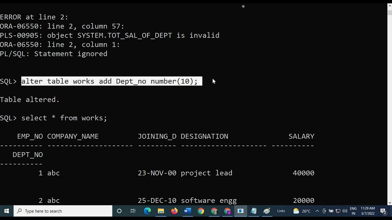 Write a PL/SQL function accepts department no and returns the total salary of the department.