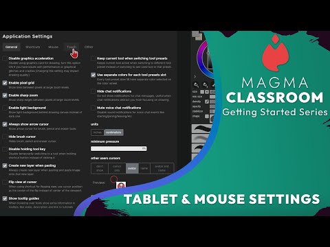 Tablet & Mouse Settings | Magma Classroom