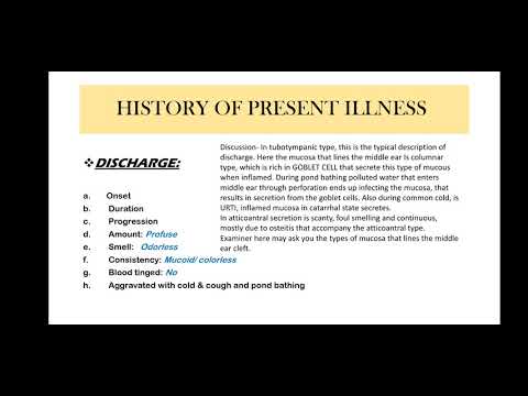 History taking in csom