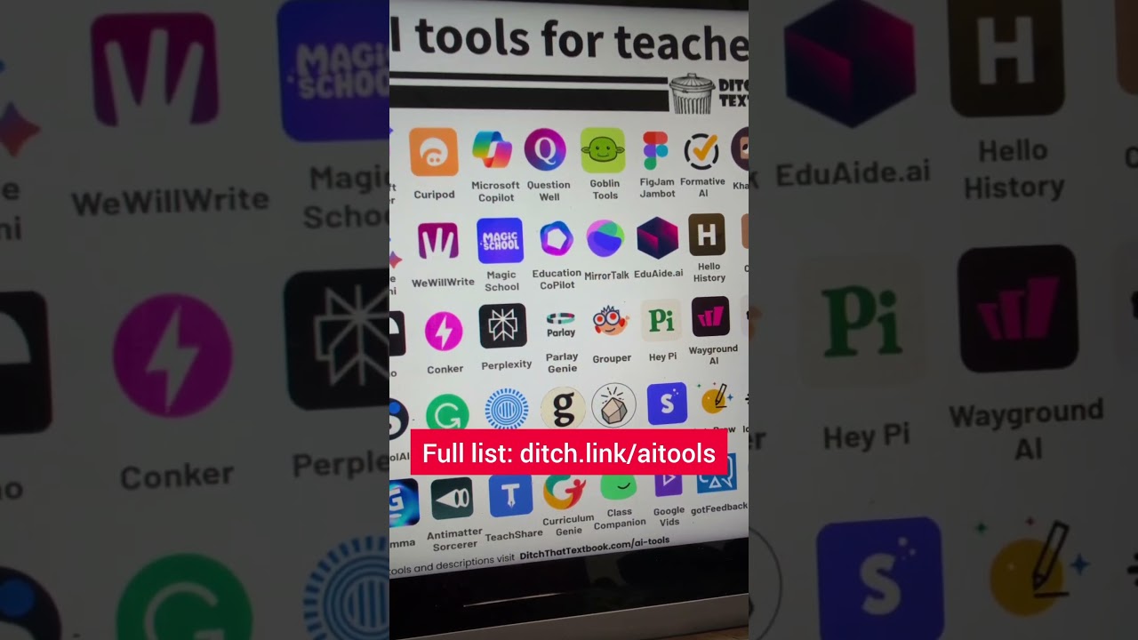 50 AI tools for teachers (UPDATED) (ditch.link/aitools)