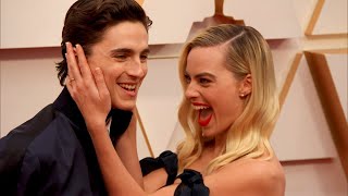 Timothee Chalamet Photobombs Margot Robbie