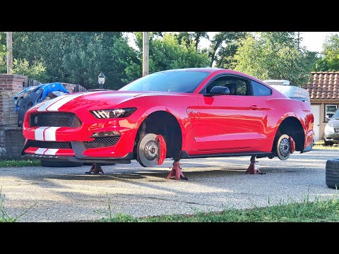 Hand Painting Brake Calipers - 2016 Shelby GT350