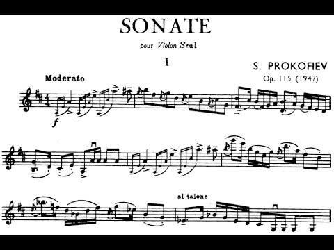 Prokofiev Sonata for Solo Violin in D Major, Op. 115 (Špaček)