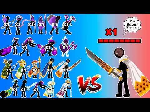 1vs1 Wrathnar Vs All Skins Xiphos, Atreyos, Spearos, King Zarek In Stick War Saga 3 - Who Will Win?