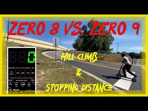 Zero 8 vs. Zero 9, Hill Climb & Stopping Distance (Online Shopping My Way)