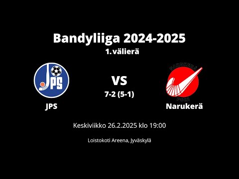 Bandyliiga 2024-2025, 1. välierä, JPS-Narukerä, 26.2.2025