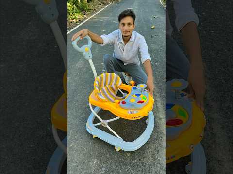 Baby Walker Yellow Set, Height Adjustable Walker Kit Unboxing 🔥