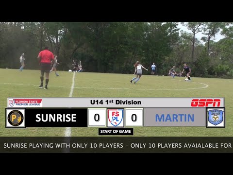 Sunrise Prime FC '06 Y1 vs Martin United 2006 - FSPL 1st Div Game - 1/11/2020