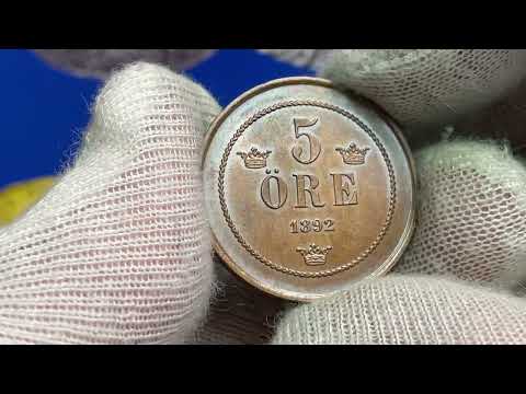 5 Öre 1892 - Ett ocirkulerat praktexemplar - Ett mynt från Roberto Delzanno Numismatik