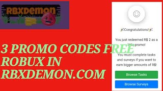 3 CODES IN RBXDEMON.COM FOR FREE ROBUX (2022 SEPTEMBER)