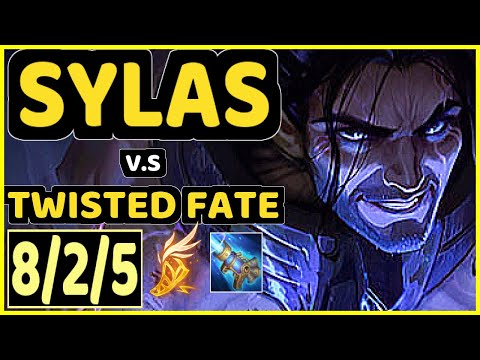 T1 FAKER (SYLAS) vs TWISTED FATE - 8/2/5 KDA MID CHALLENGER GAMEPLAY - KR